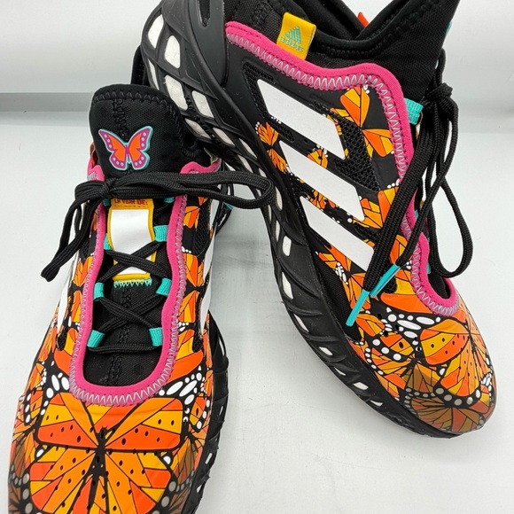 adidas Other - WEB BOOST DAY OF THE DEAD MENS RUNNING SHOE PRIMEKNIT MONARCH
BUTTERFLIES ORANGE